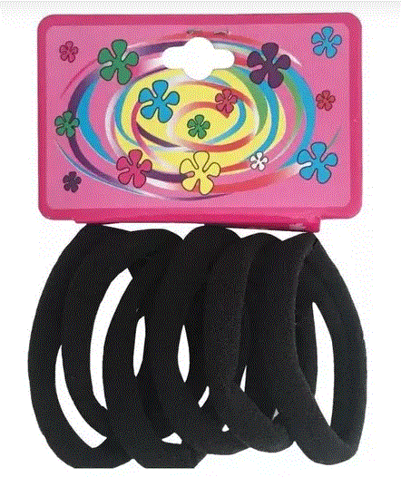 Xuxinha de cabelo preta kit c/6