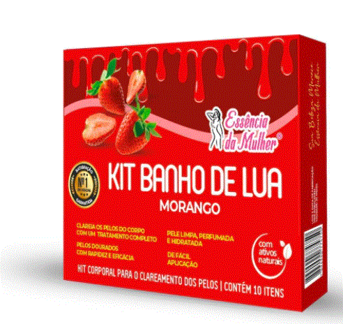 KIT BANHO DE LUA MORANGO ESSENCIA DA MULHER