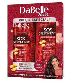 Kit Shampoo E Condicionador Dabelle Hair - Sos Crescimento