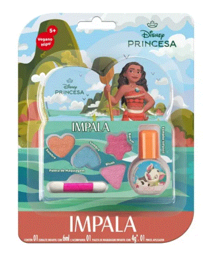 Kit Moana Esmalte e Maquiagem Infantil - Impala