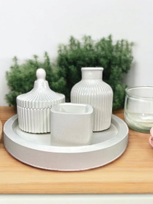 Conjunto de mini vasos decorativos