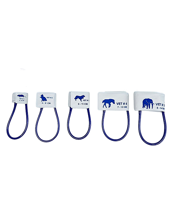 Kit Braçadeira Manguito 1 Via Veterinário Branco do tamanho 1 ao 5