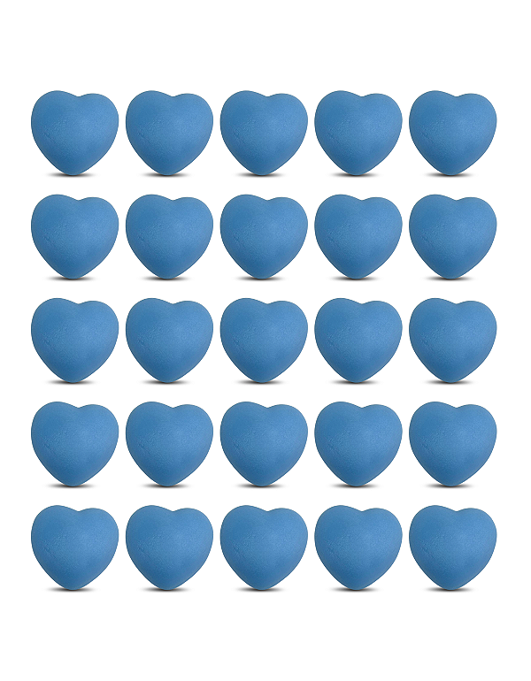 Coração De Vinil Anti Stress E Fisioterapia kit 25 AZUL AÇO