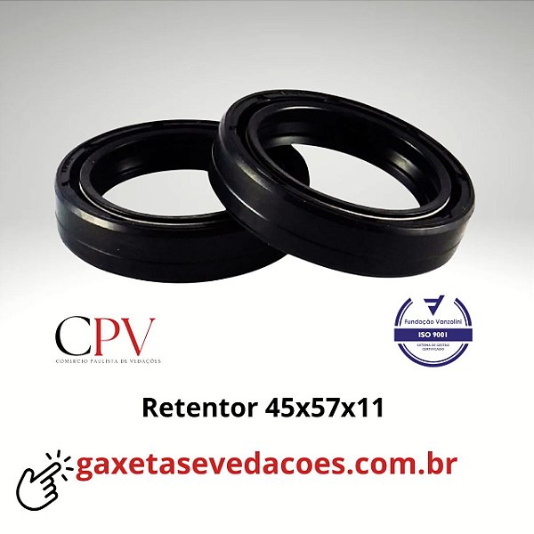 Retentor de eixo 45 mm axial de baixa rotação