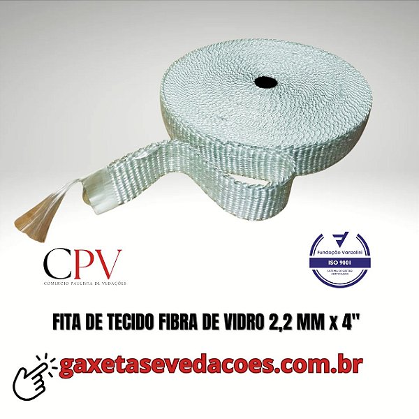 Fita de Tecido Fibra de Vidro largura 4" x 2,2 mm de espessura