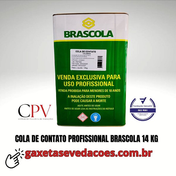Cola ou adesivo de contato  Colabras 14kg  3150001 Brascola