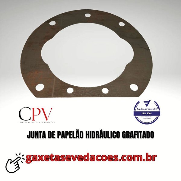 Junta de vedação em Papelão Hidráulico Grafitado