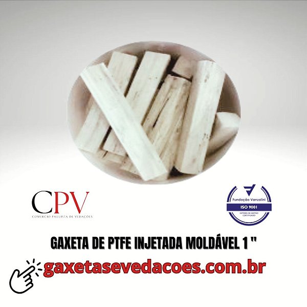 Gaxeta Moldável injetável de PTFE puro 1 "