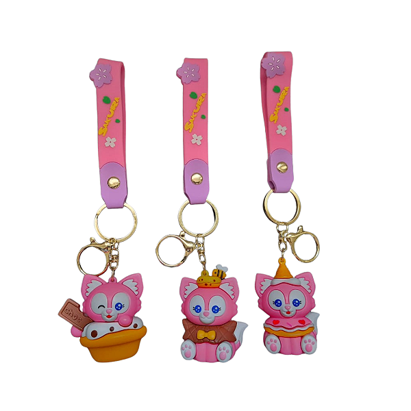 Chaveiro Gatinha Chloe – Kawaii Colorido