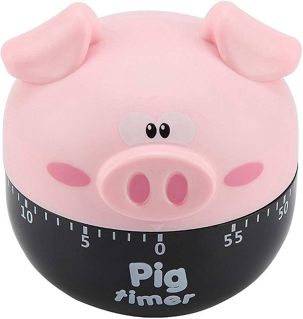 Timer de Cozinha Mecânico Pig (Porquinho) – 60 Minutos