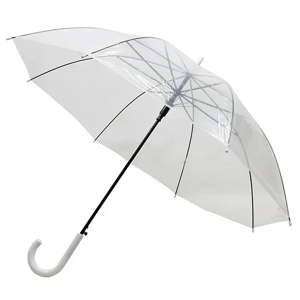 Guarda-Chuva Automático Longo 8 Varetas – Livon Transparente