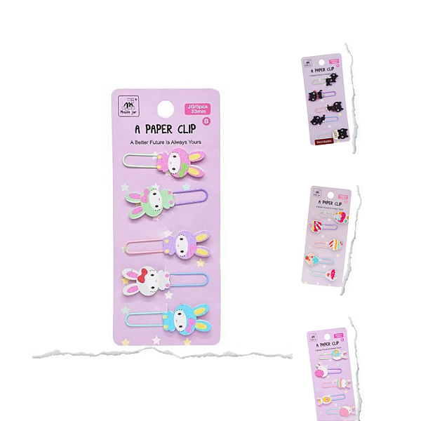 Clips Decorativo - Kit com 5 Clips MDF - Moure Jar