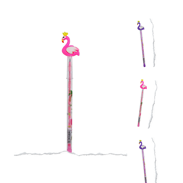 Lapiseira 0.7mm Flamingo - com Ponta Substituível (Roxo e Rosa Chiclete)