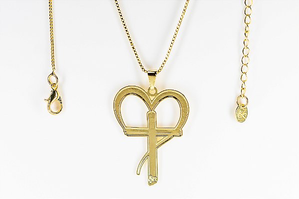 Corrente com pingente Ouro 18k - Mulheres de Fé