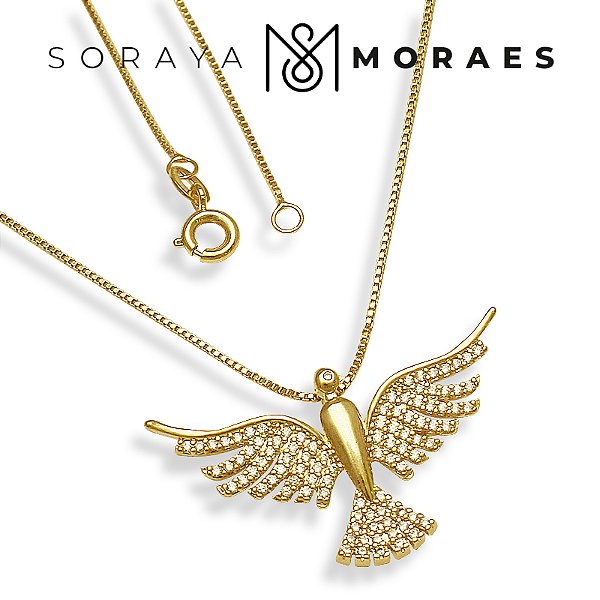 Colar com Pingente Espírito Santo Banhado Ouro 18k