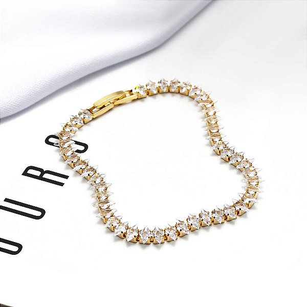 Pulseira Riviera Navetes - Ouro 18k