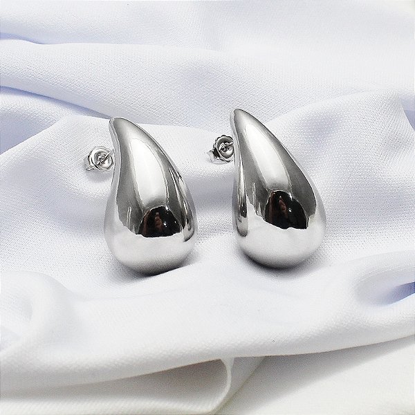 Brinco Gotas - Prata