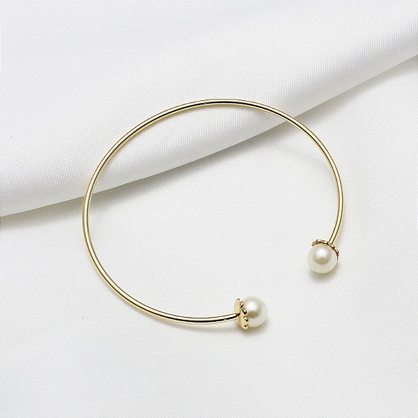 Bracelete Fio Pérola 7mm - Ouro 18k