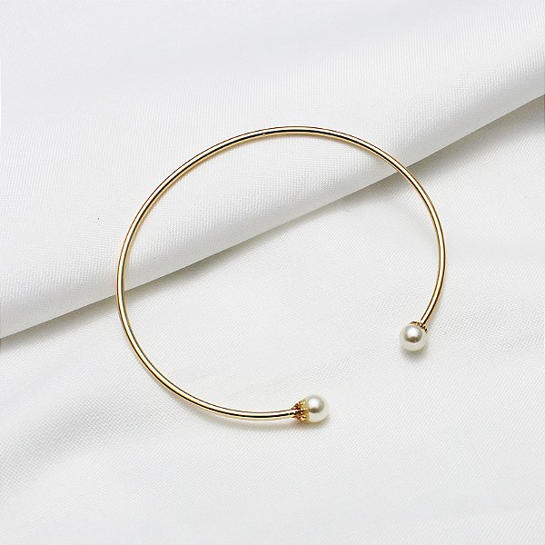Bracelete Fio Pérola 5mm - Ouro 18k