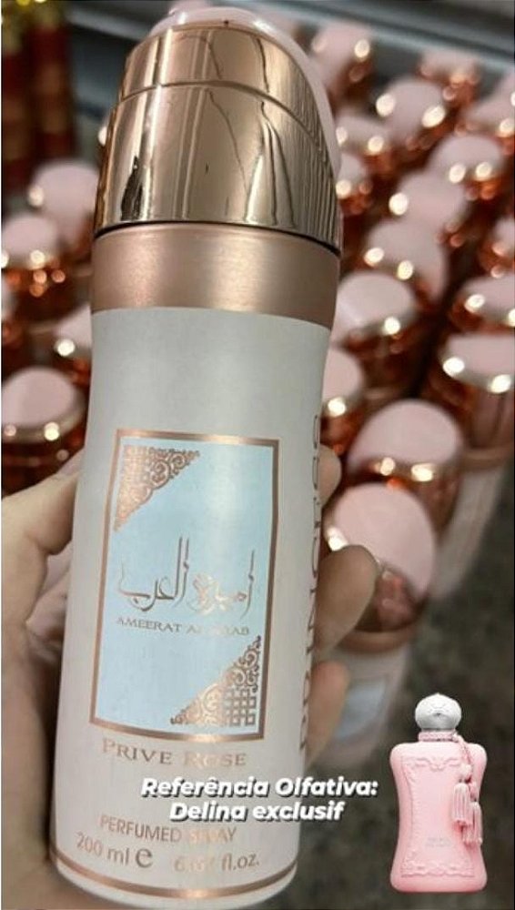 Spray Corporal Ameerat Al Arab Prive Rose 200 ml – Perfume Árabe