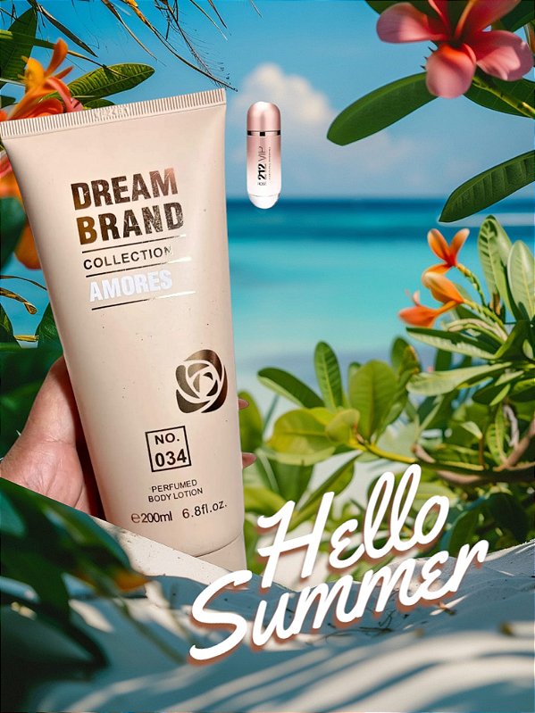 Hidratante Brand n° 034 – Ref.Olfativa : 212 Vip Rose 200ml