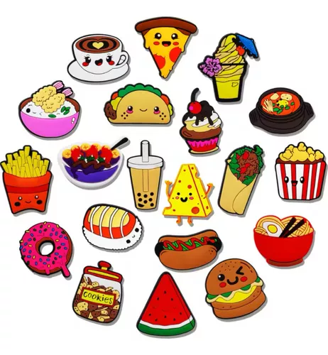 Kit Pins Pingentes,  Personagens - Comidas