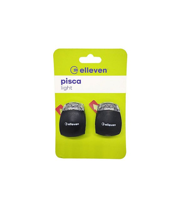 Pisca ELLEVEN 2 led branco + 2 led vermelho revestido com silicone preto