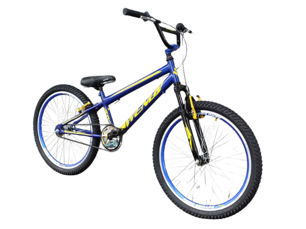 Bicicleta aro 24 Cross Wendy Com Suspensão, Azul