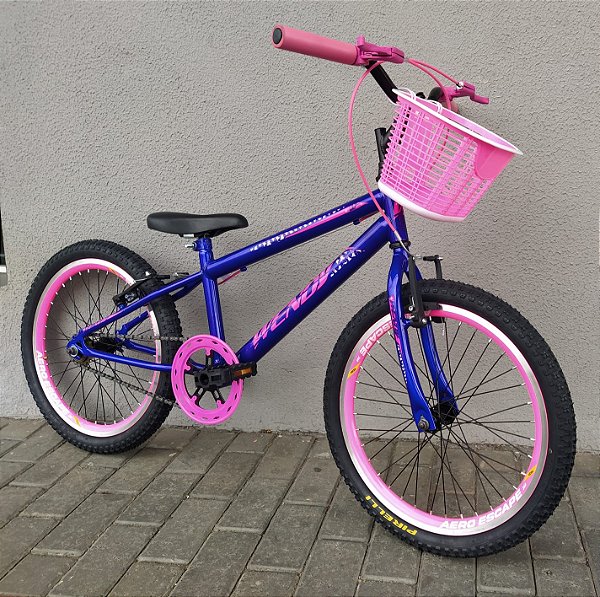 Bicicleta Aro 20 Azul Rosa