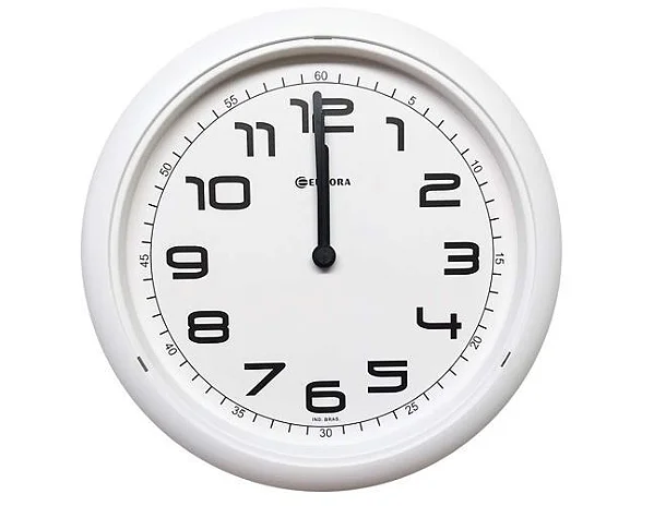 Relógio de Parede Eurora Redondo Branco