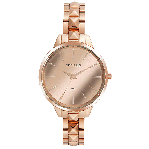 Relógio Seculus Feminino Espelhado Rosê