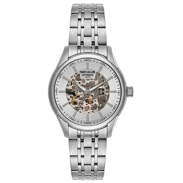 Relógio Seculus Masculino Automático Skeleton