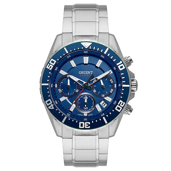 Relógio Orient Solartech Masculino Azul Cronógrafo