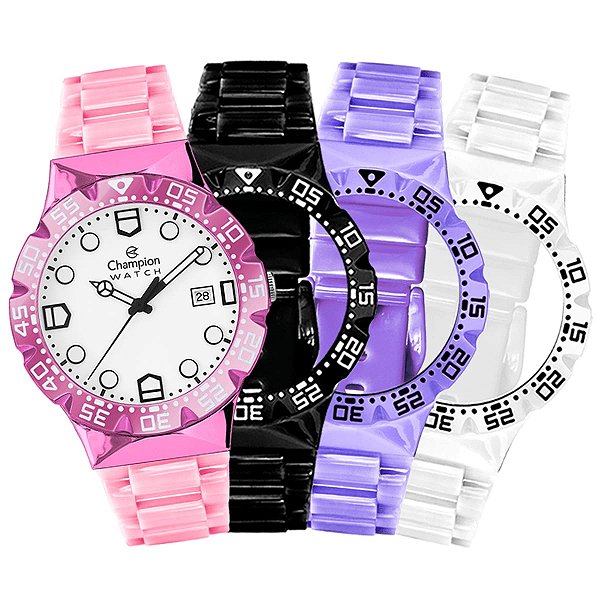 Kit Relógio Champion Troca Pulseiras CP31001J