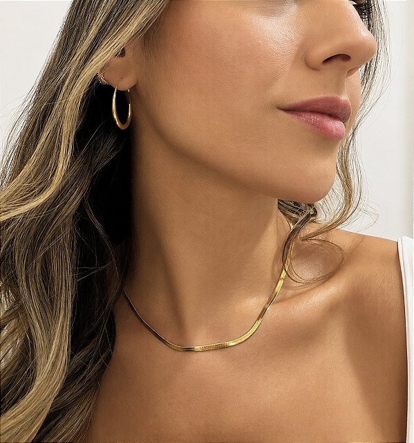 — Colar Fita — Dourado