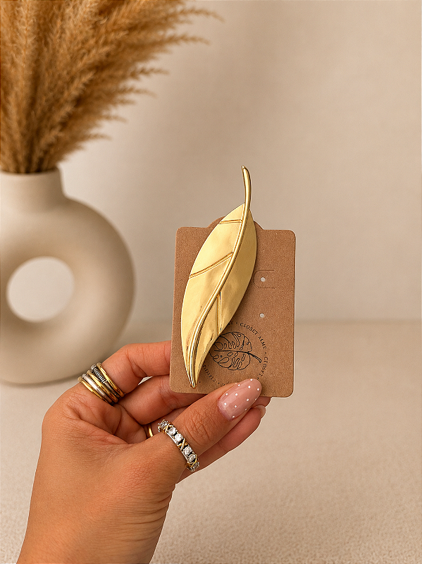 – Broche Folha –