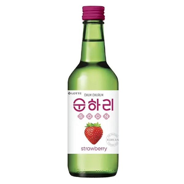 BEBIDA SOJU CHUM CHURUM - MORANGO - GARRAFA 360ML