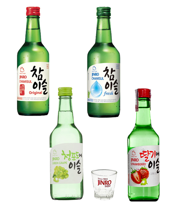 KIT SOJU 2 CLÁSSICOS + 2 SABORIZADOS C/ COPINHO