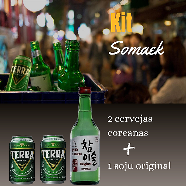 Kit Somaek (2 Cervejas  Terra + 1 Soju Original)
