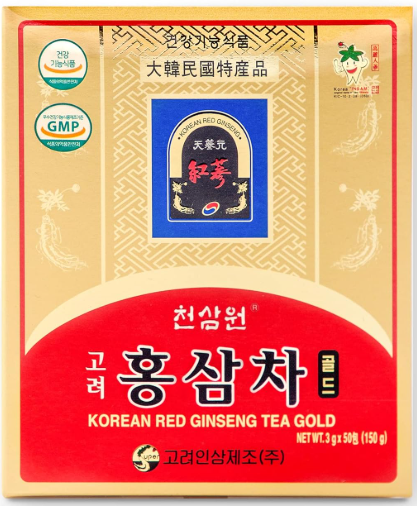 CHÁ GINSENG VERMELHO COREANO 50 SACHÊS