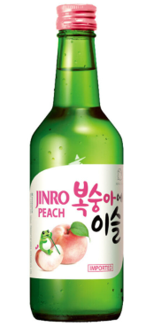 SOJU JINRO PESSEGO - GARRAFA 360ML