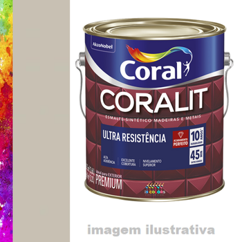 Esmalte Sintético Coralit Ultra Resistência  3,2 litros - Grisalho Acetinado (Suvinil)