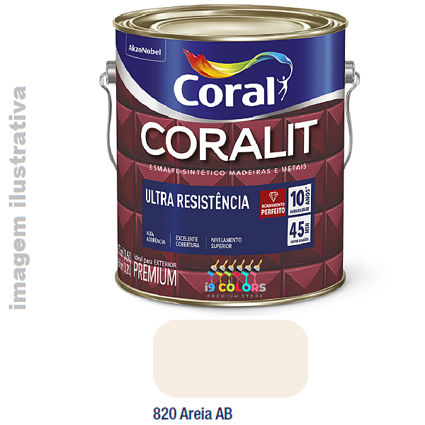 Esmalte Sintético Coralit Ultra Resistência  3,6 litros - Areia Brilhante