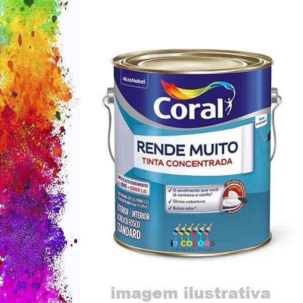 Tinta Acrílica Coral Rende Muito  3,6 litros - Base Pm Fosco