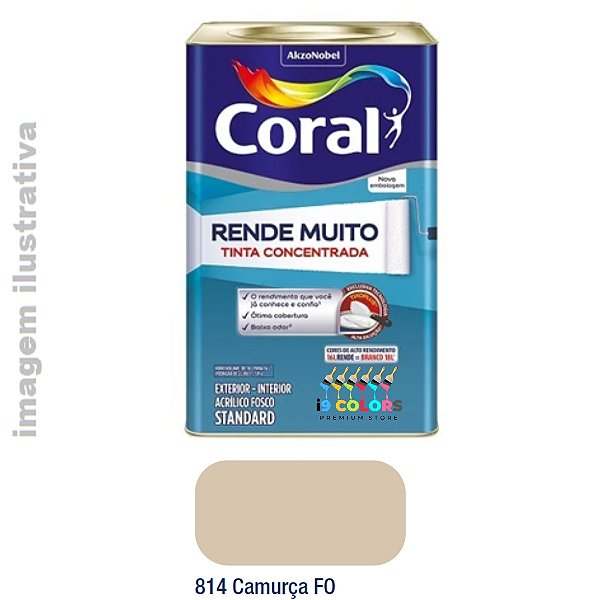 Tinta Acrílica Coral Rende Muito 16 litros - Camurça Fosco
