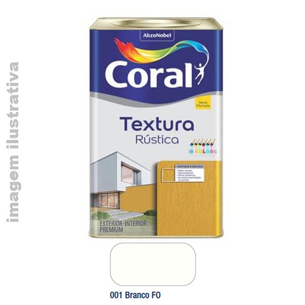 Coral Textura Rústica 22 quilos - Branco Fosco