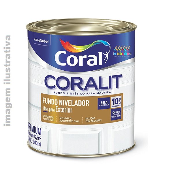 Coralit Fundo Nivelador  0,9 litro - Branco Fosco