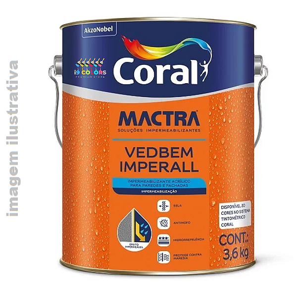 Impermeabilizante para Paredes  3,6 quilos Imperall Premium 10 EM 1 - Mactra - Natural