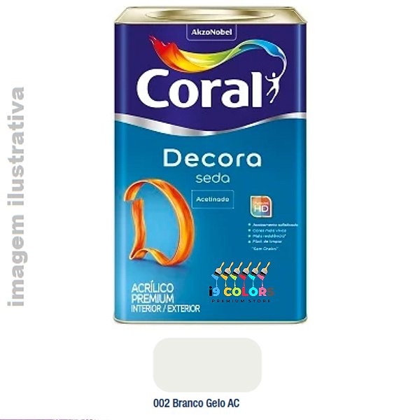 Tinta Acrílica Coral Decora Seda 18 litros - Gelo Acetinado