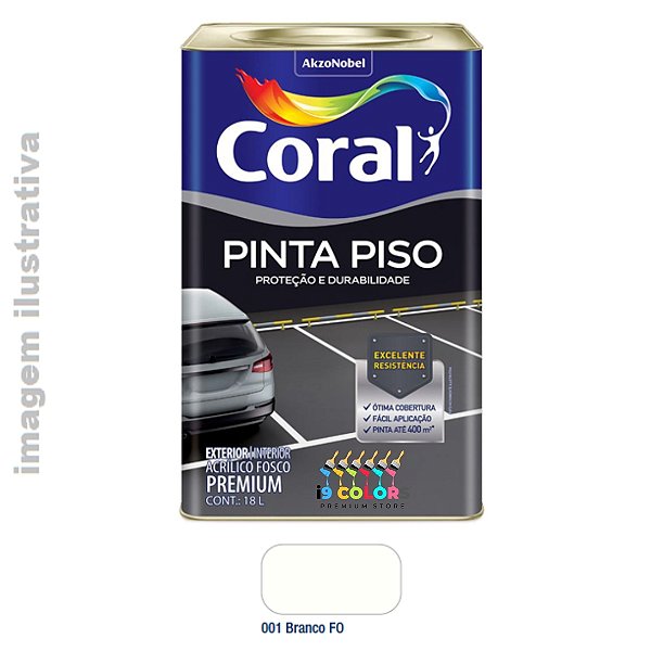 Tinta Piso Coral 18 litros - Branco Fosco